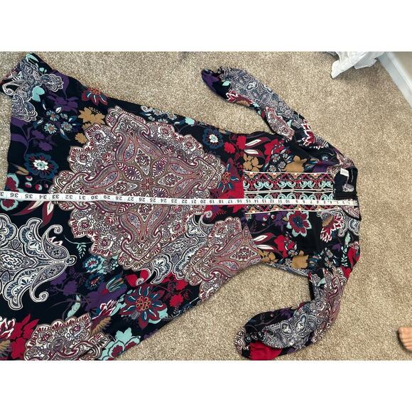 Anthropologie Lecato Peasant Dress by Donna Morgan Orig. $188) SZ 4 BoHo Paisley - Picture 7 of 10